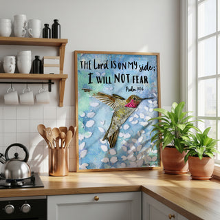 No Fear Hummingbird Art Print