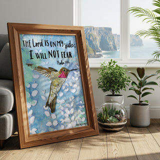 No Fear Hummingbird Art Print