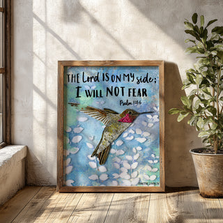 No Fear Hummingbird Art Print