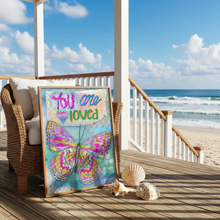 You Are Loved Butterfly Art Print