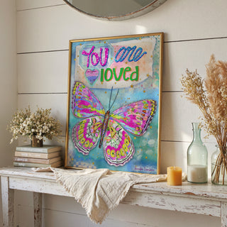 You Are Loved Butterfly Art Print