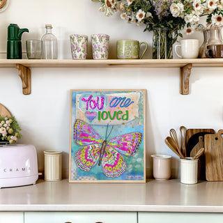 You Are Loved Butterfly Art Print