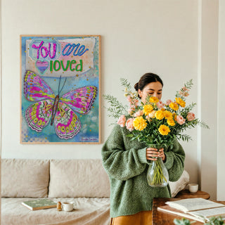 You Are Loved Butterfly Art Print