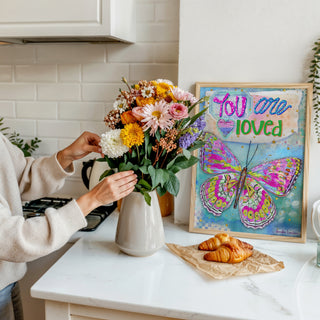 You Are Loved Butterfly Art Print