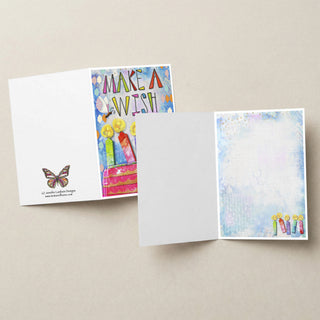 Make A Wish Greeting Card - Birthday Art Notecard