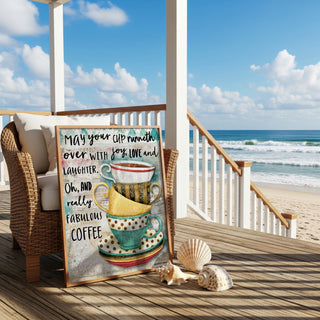 Love & Joy Coffee Cups Art Print