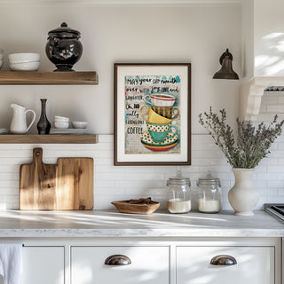 Love & Joy Coffee Cups Art Print