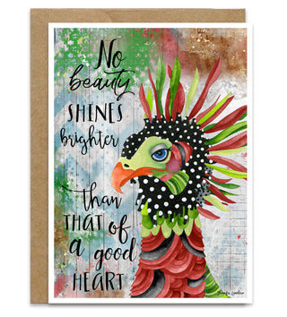 Good Heart Christmas Bird Greeting Card - Inspirational Quote