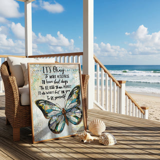 It's Okay Butterfly Art Print