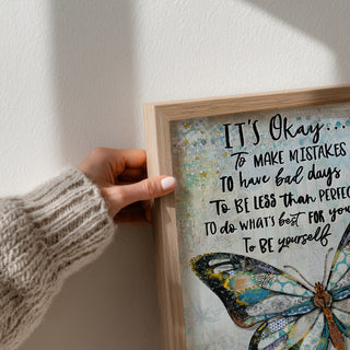 It's Okay Butterfly Art Print
