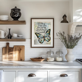 It's Okay Butterfly Art Print