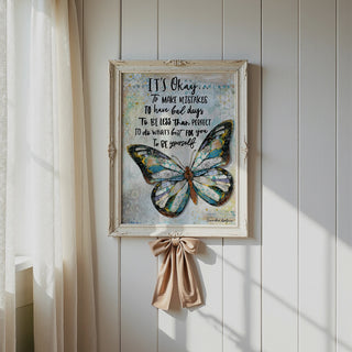 It's Okay Butterfly Art Print