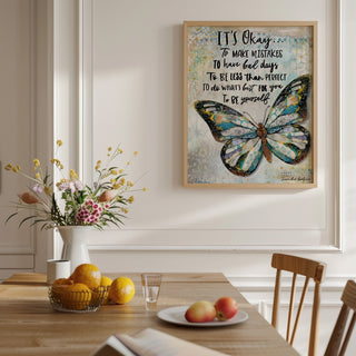 It's Okay Butterfly Art Print
