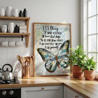 It's Okay Butterfly Art Print