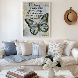 It's Okay Butterfly Art Print