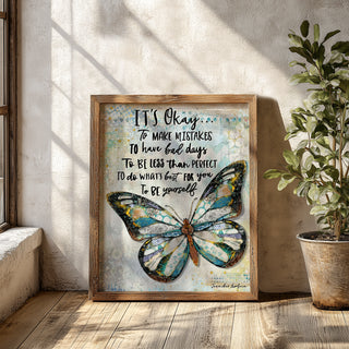 It's Okay Butterfly Art Print