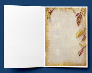 Owl Aura Greeting Card - Fall Leaves And Stars Art