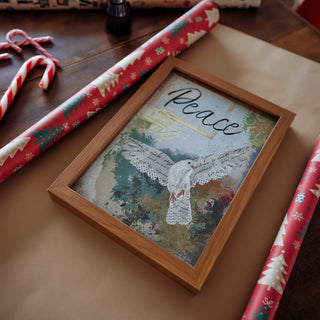 Peace Dove Art Print - Christmas Winter Nature Bird