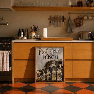 Pick Your Poison Wall Decor - Halloween Bar & Kitchen Quote