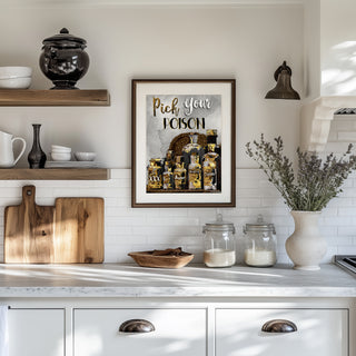 Pick Your Poison Wall Decor - Halloween Bar & Kitchen Quote