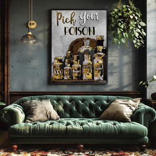 Pick Your Poison Wall Decor - Halloween Bar & Kitchen Quote