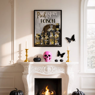 Pick Your Poison Wall Decor - Halloween Bar & Kitchen Quote