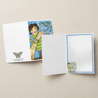 Plant Love Greeting Card - Positive Coffee Environmental Nature Art