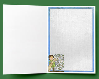 Plant Love Greeting Card - Positive Coffee Environmental Nature Art