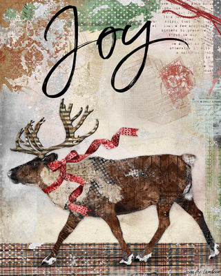 Reindeer Joy Art Print - Winter Woodland Animal