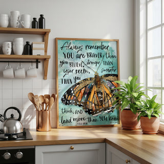 Always Believe Butterfly Art print