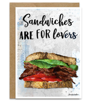 Sandwich Lovers Greeting Card - BLT Food Humor Art