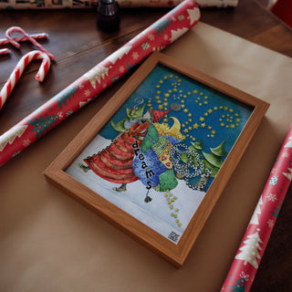 Santa Of Dreams Art Print - Christmas Trees & Stars