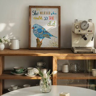 She Believed Bird Art Print