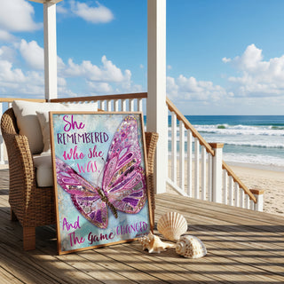 She Remembered Butterfly Art Print