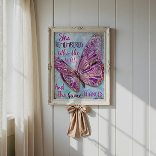 She Remembered Butterfly Art Print