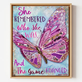 She Remembered Butterfly Art Print