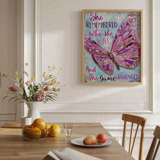 She Remembered Butterfly Art Print
