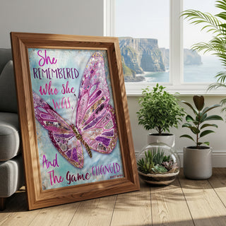 She Remembered Butterfly Art Print