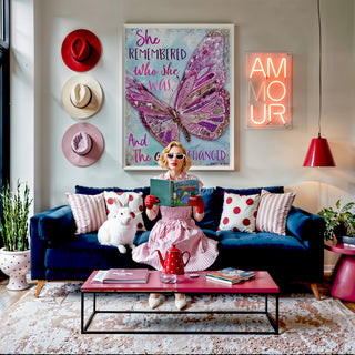 She Remembered Butterfly Art Print