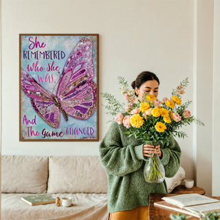 She Remembered Butterfly Art Print