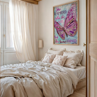 She Remembered Butterfly Art Print