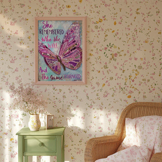 She Remembered Butterfly Art Print