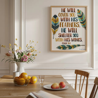 Shelter Feathers Art Print