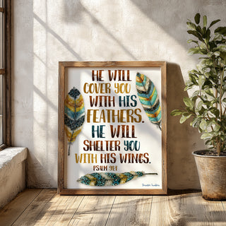 Shelter Feathers Art Print