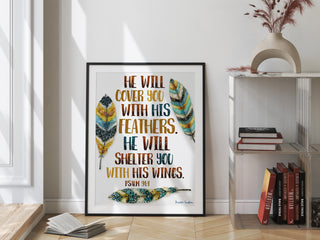 Shelter Feathers Art Print