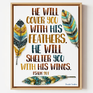 Shelter Feathers Art Print