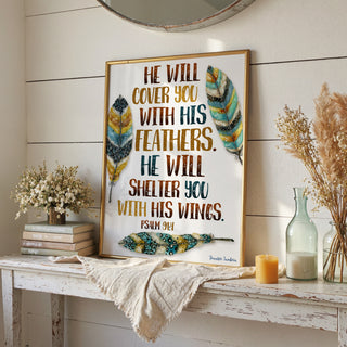 Shelter Feathers Art Print