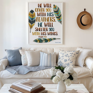 Shelter Feathers Art Print