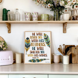 Shelter Feathers Art Print