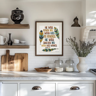 Shelter Feathers Art Print